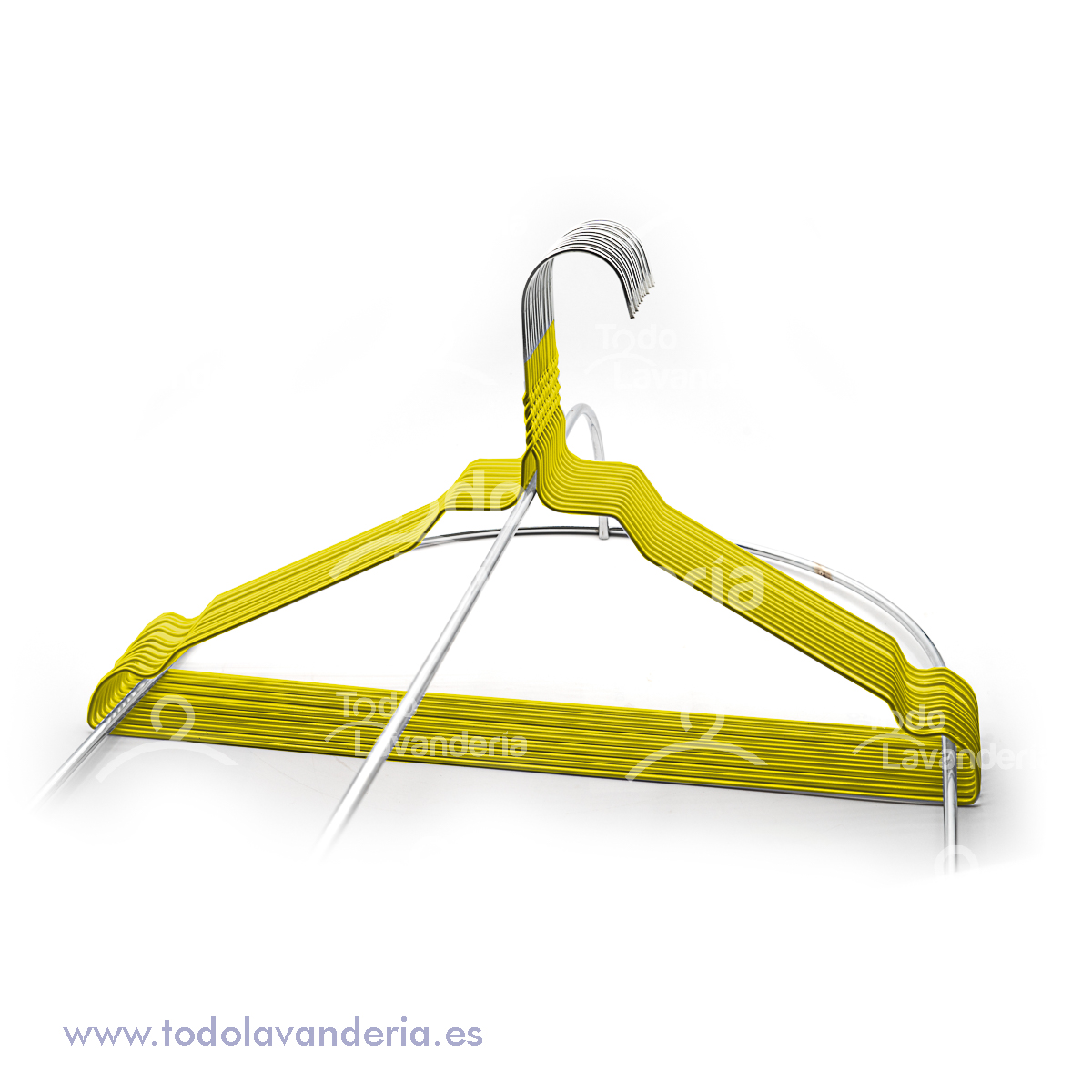 CAJA PERCHAS RAINBOW AMARILLO 40cm/2,40/450uds