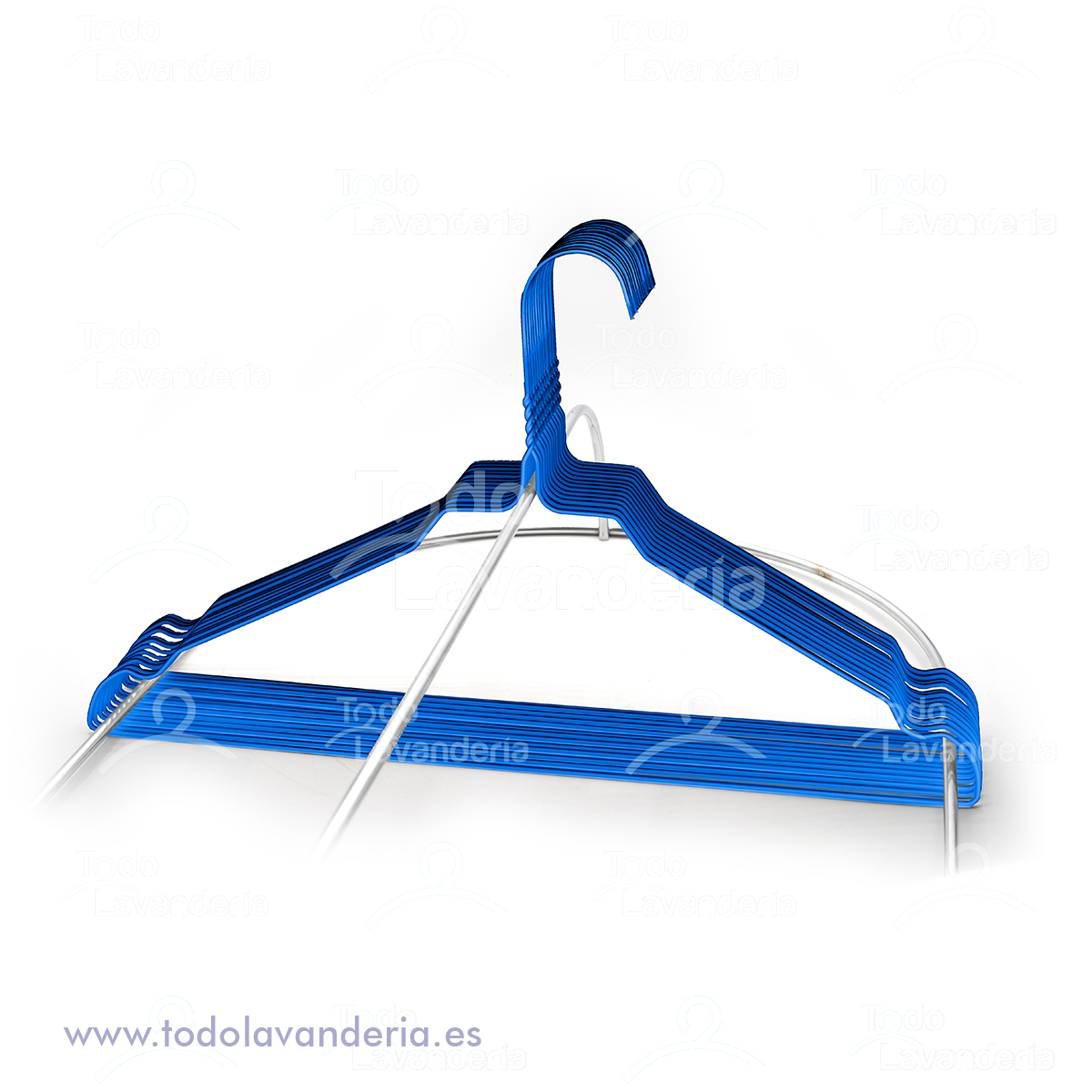 CAJA PERCHAS LACADAS AZUL 40cm/2,40/500uds