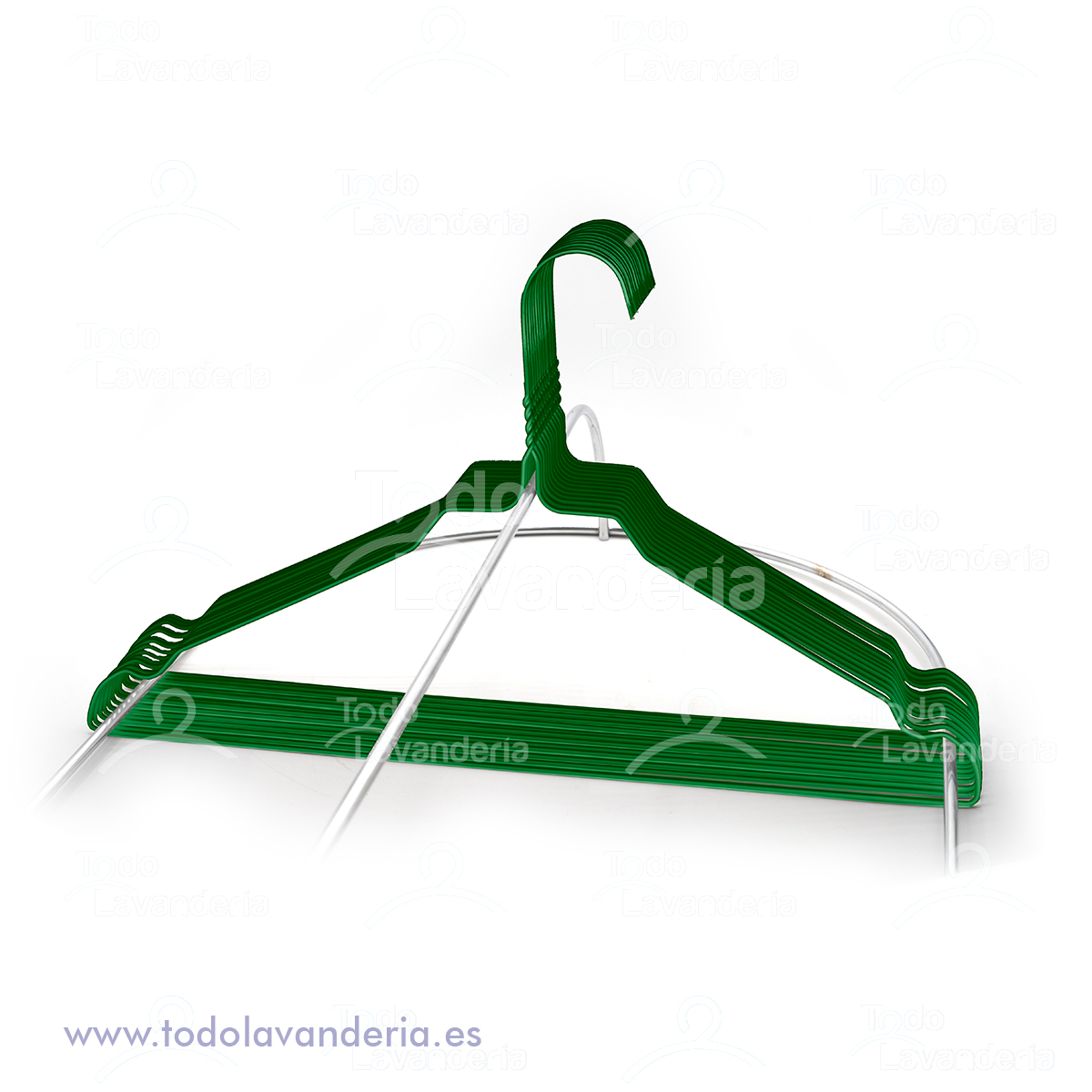 CAJA PERCHAS LACADAS VERDE 40cm/2,40/500uds